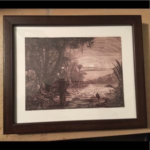 Society6 Framed Wall Art by Bob May water lily NEW